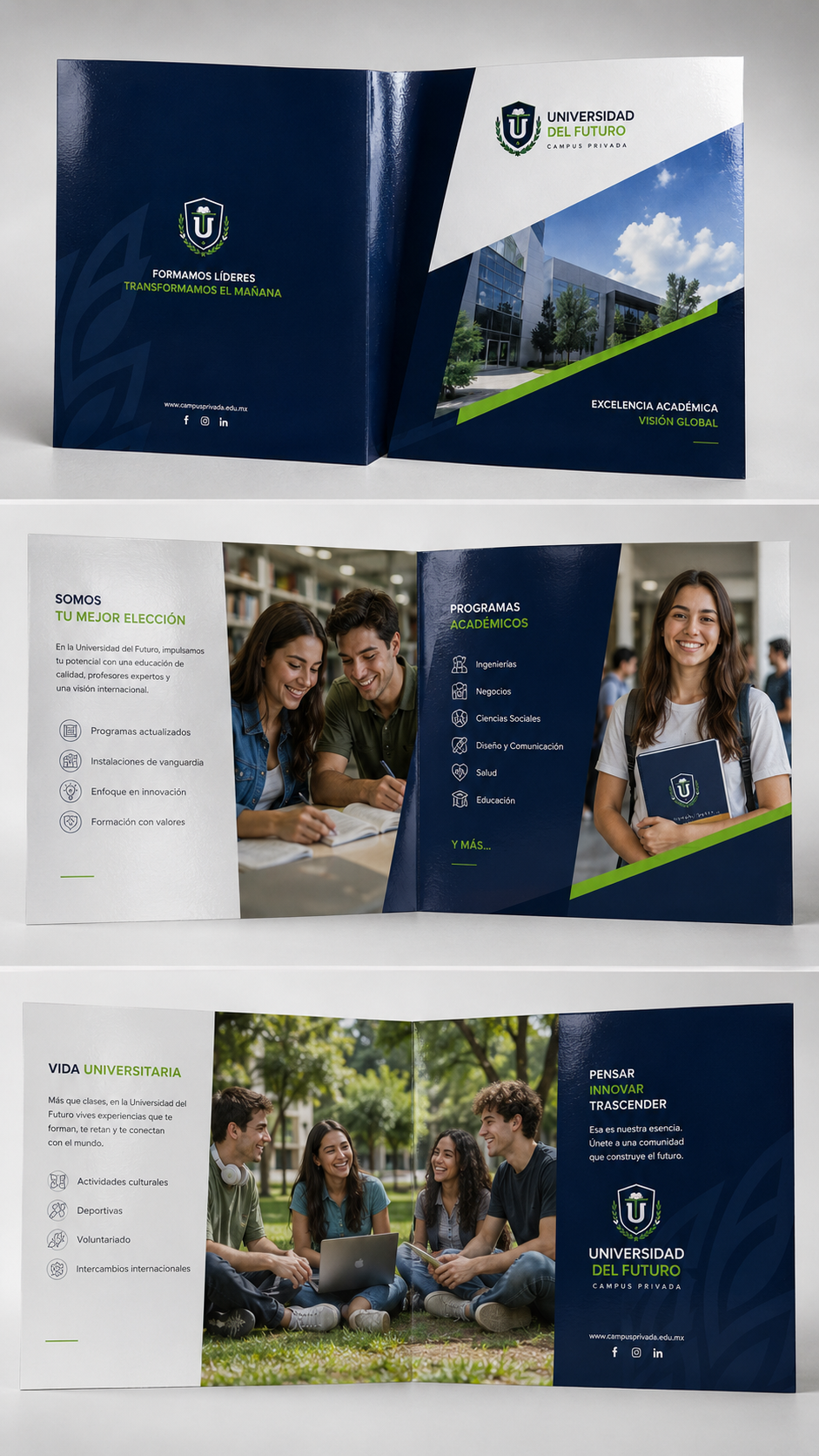 Brochures universitarios impresos