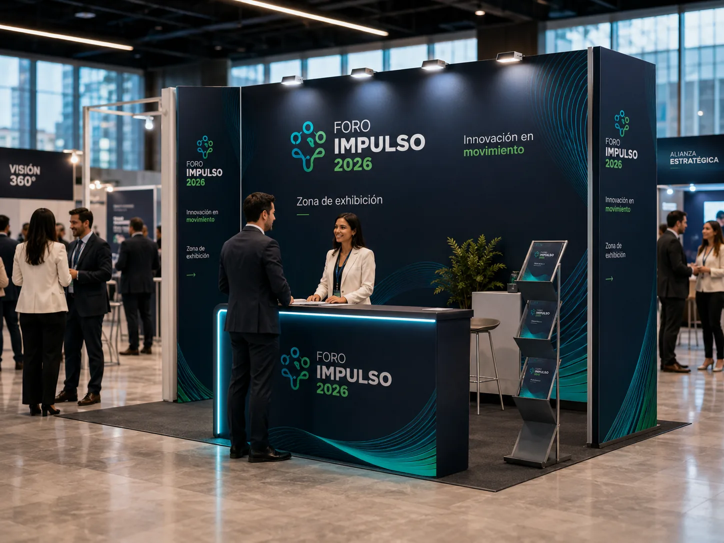 Stand y mampara de exhibición para evento
