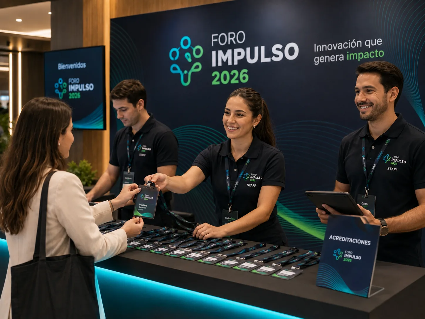 Playeras y polos personalizados para staff de evento