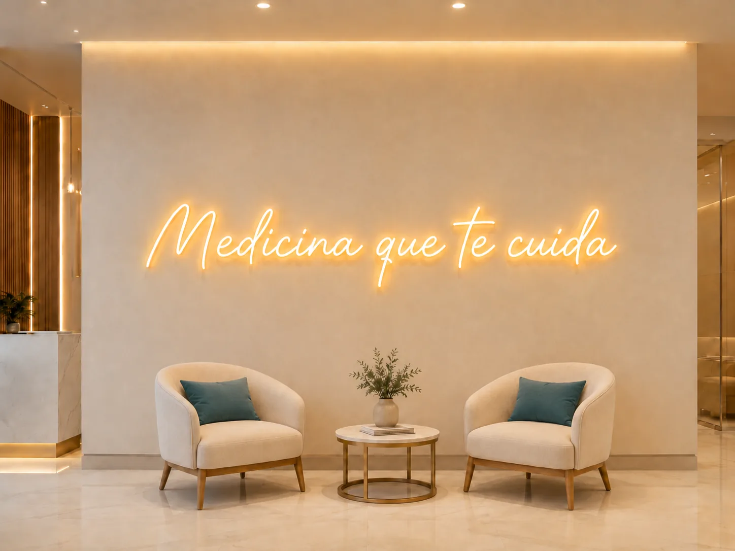Anuncio de neón LED para consultorio o clínica