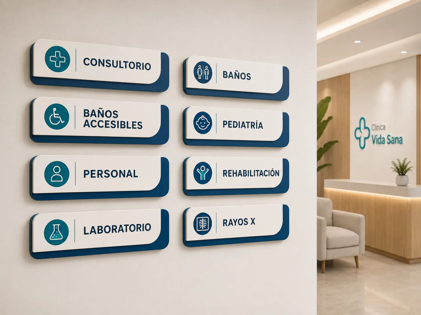 Señalética para consultorio o clínica