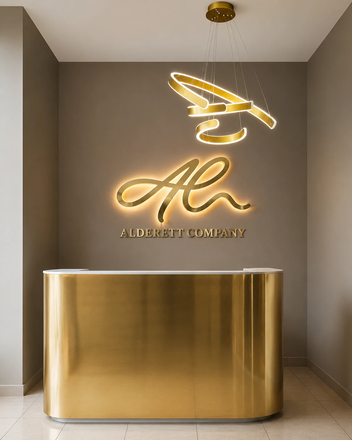 Letras 3D para oficinas corporativas