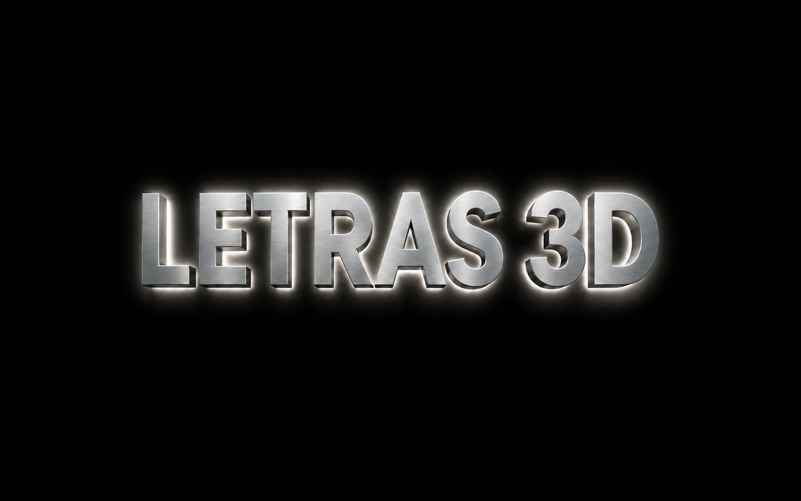 Letrero de letras 3D corpóreas con la frase Letras 3D
